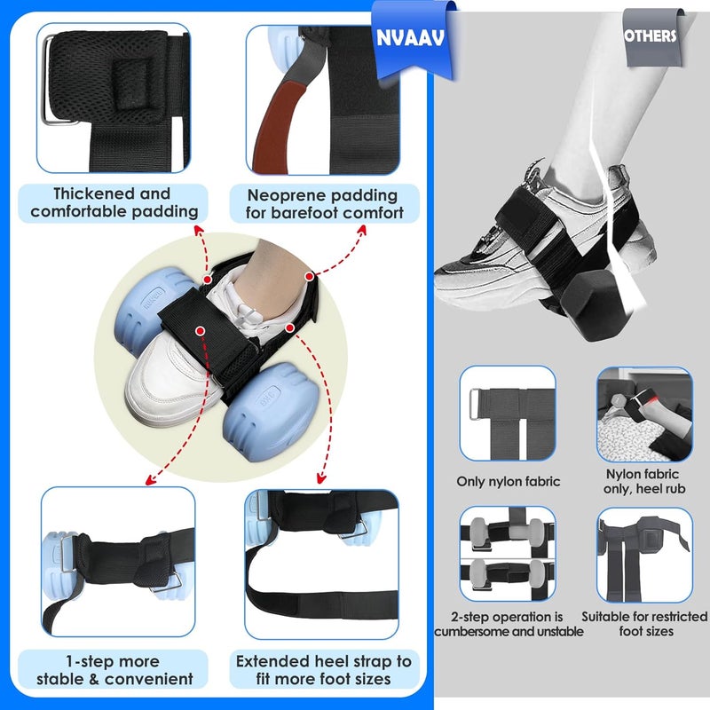 NVAAV Dumbbell Foot Attachment, Adjustable Thickening Monkey Feet Dumbbell Attachment Straps Tibialis Trainer and Heel, Padded Ankle Weight Strap for Leg Workouts – Hip Flexors, Shin Splints, Leg Extensions - Image 4